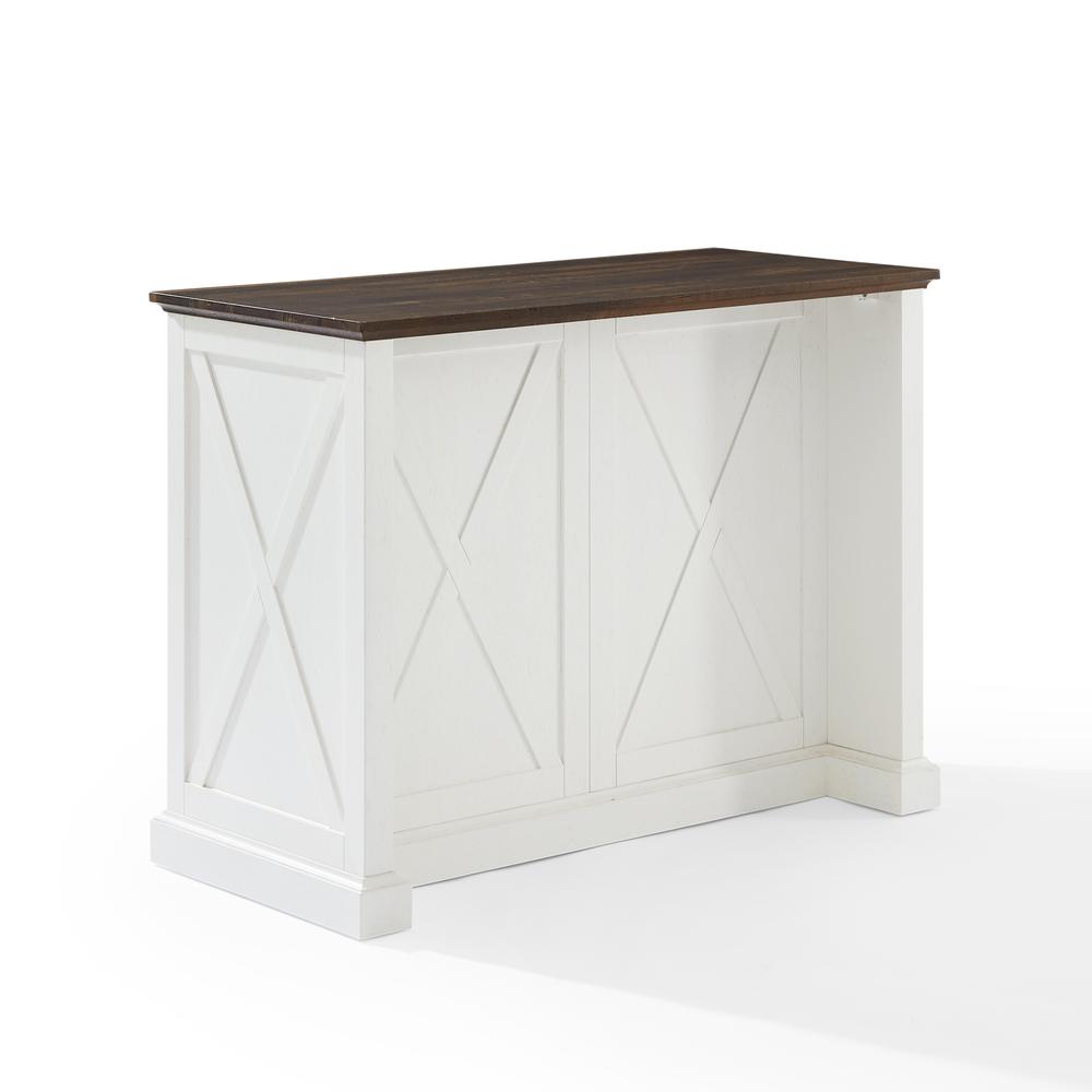Clifton Kitchen Island Distressed White/Brown. Picture 4