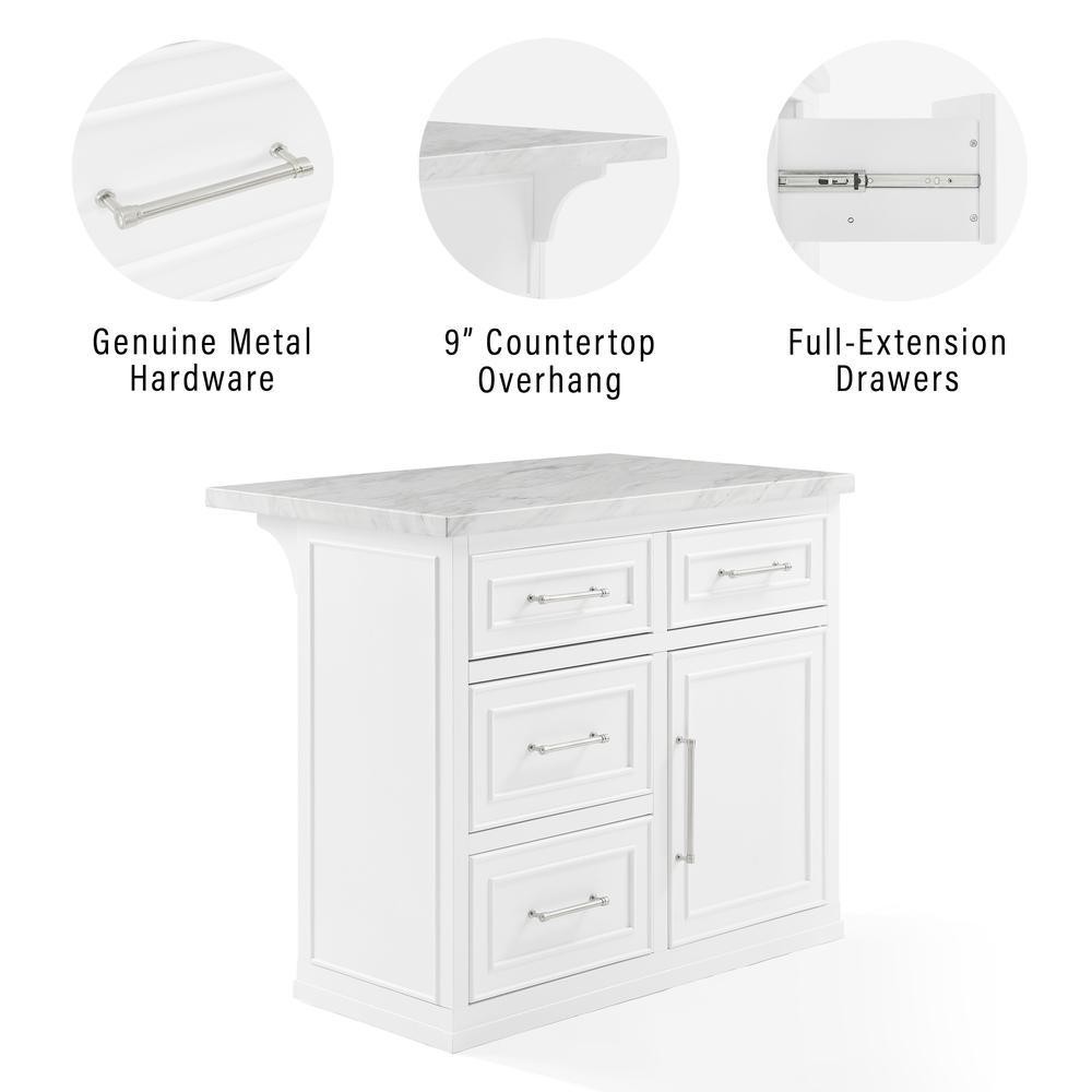 Cutler Faux Marble Top Kitchen Island. Picture 9