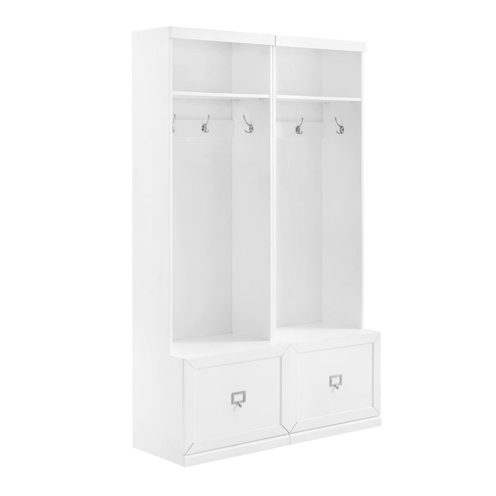 Harper 2Pc Entryway Set White - 2 Hall Trees. Picture 7