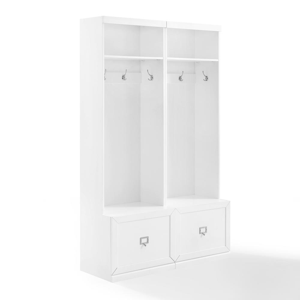 Harper 2Pc Entryway Set White - 2 Hall Trees. Picture 10