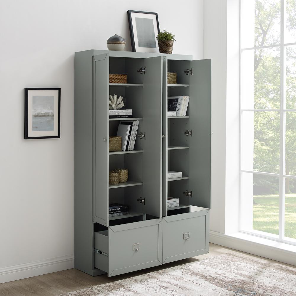 Harper 2Pc Entryway Set Gray - 2 Pantry Closets. Picture 16