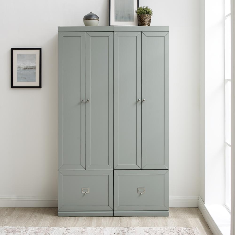 Harper 2Pc Entryway Set Gray - 2 Pantry Closets. Picture 4