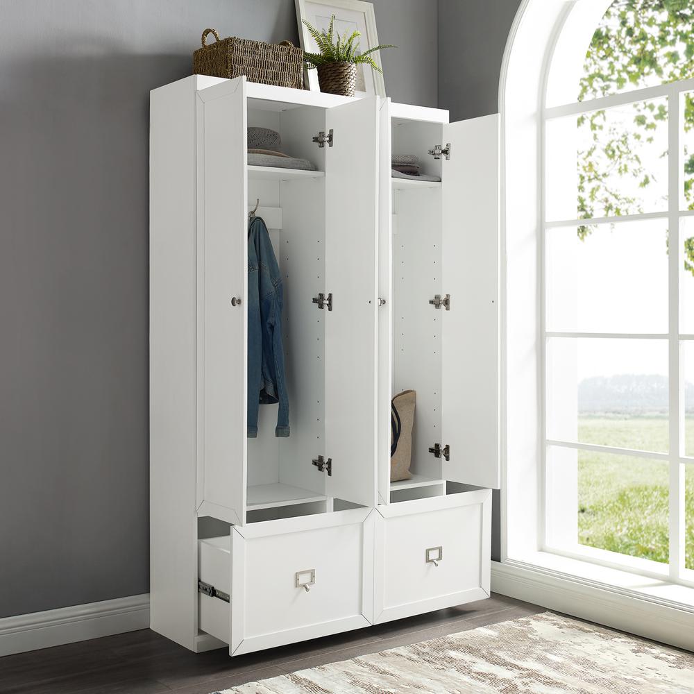 Harper 2Pc Entryway Set White - 2 Pantry Closets. Picture 19