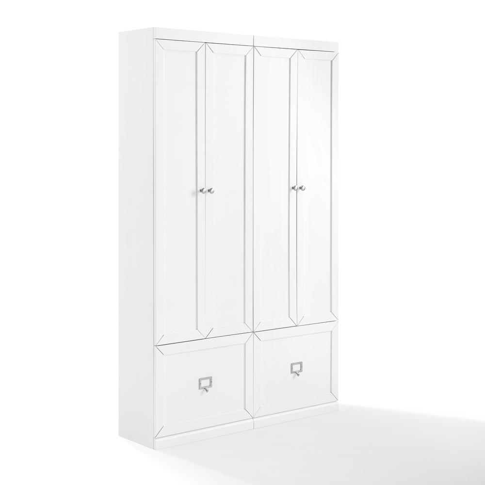 Harper 2Pc Entryway Set White - 2 Pantry Closets. Picture 15