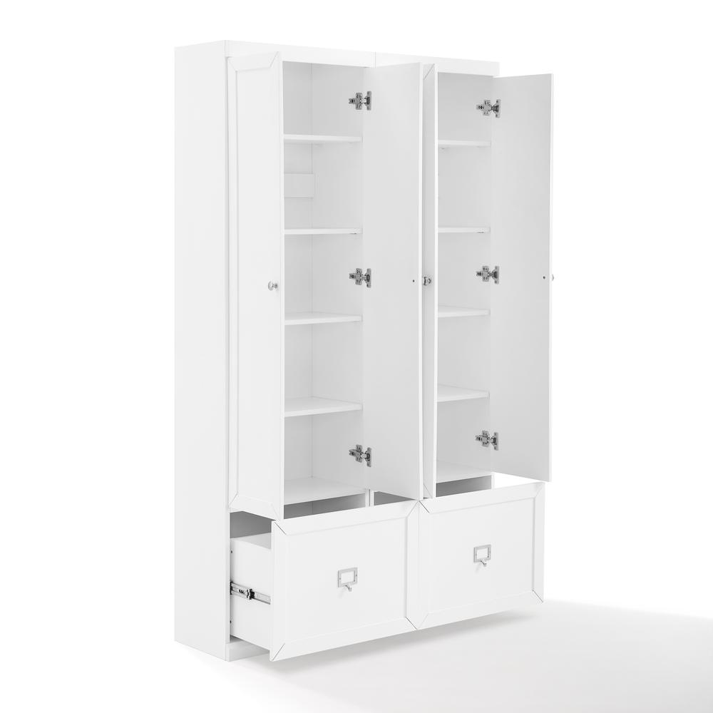 Harper 2Pc Entryway Set White - 2 Pantry Closets. Picture 5