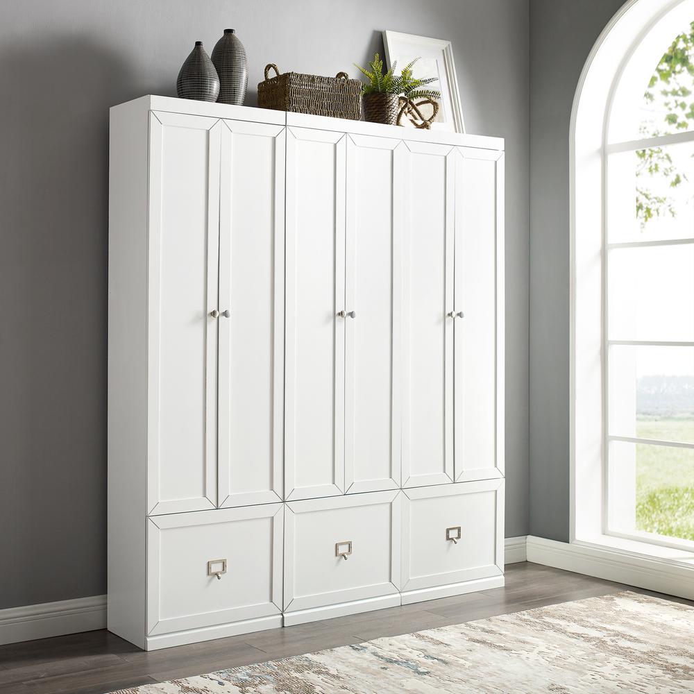 Harper 3Pc Entryway Set White - 3 Pantry Closets. Picture 15