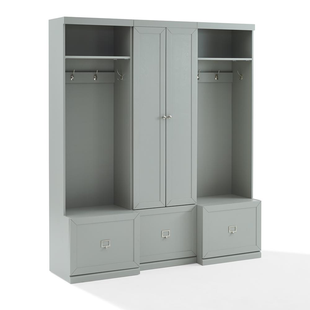 Harper 3Pc Entryway Set Gray - Pantry Closet & 2 Hall Trees. Picture 10