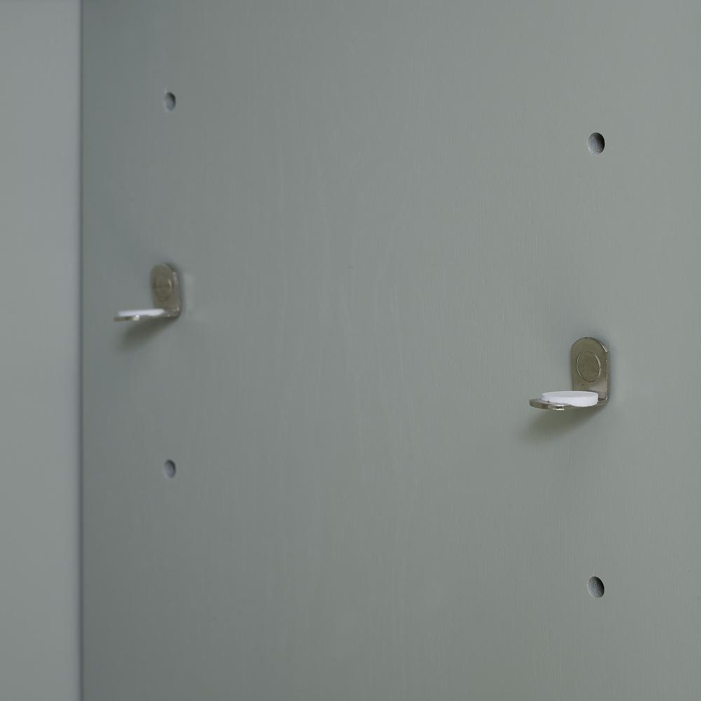 Harper 4Pc Entryway Set Gray/Creme - Bench, Shelf, & 2 Pantry Closets. Picture 7