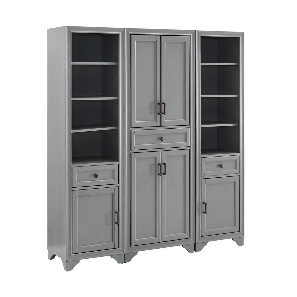 Tara 3Pc Pantry Set Distressed Gray - Pantry & 2 Linen Cabinets. Picture 7