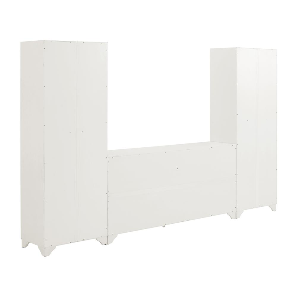 Tara 3Pc Sideboard And Pantry Set Distressed White - Sideboard & 2 Pantries. Picture 17