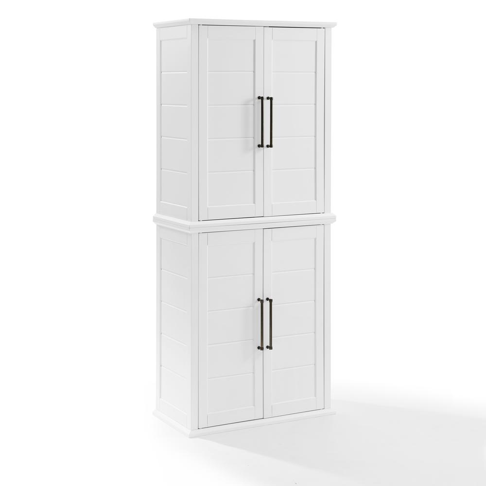 Bartlett Tall Storage Pantry White - 2 Stackable Pantries. Picture 8