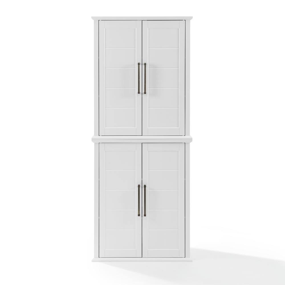 Bartlett Tall Storage Pantry White - 2 Stackable Pantries. Picture 1