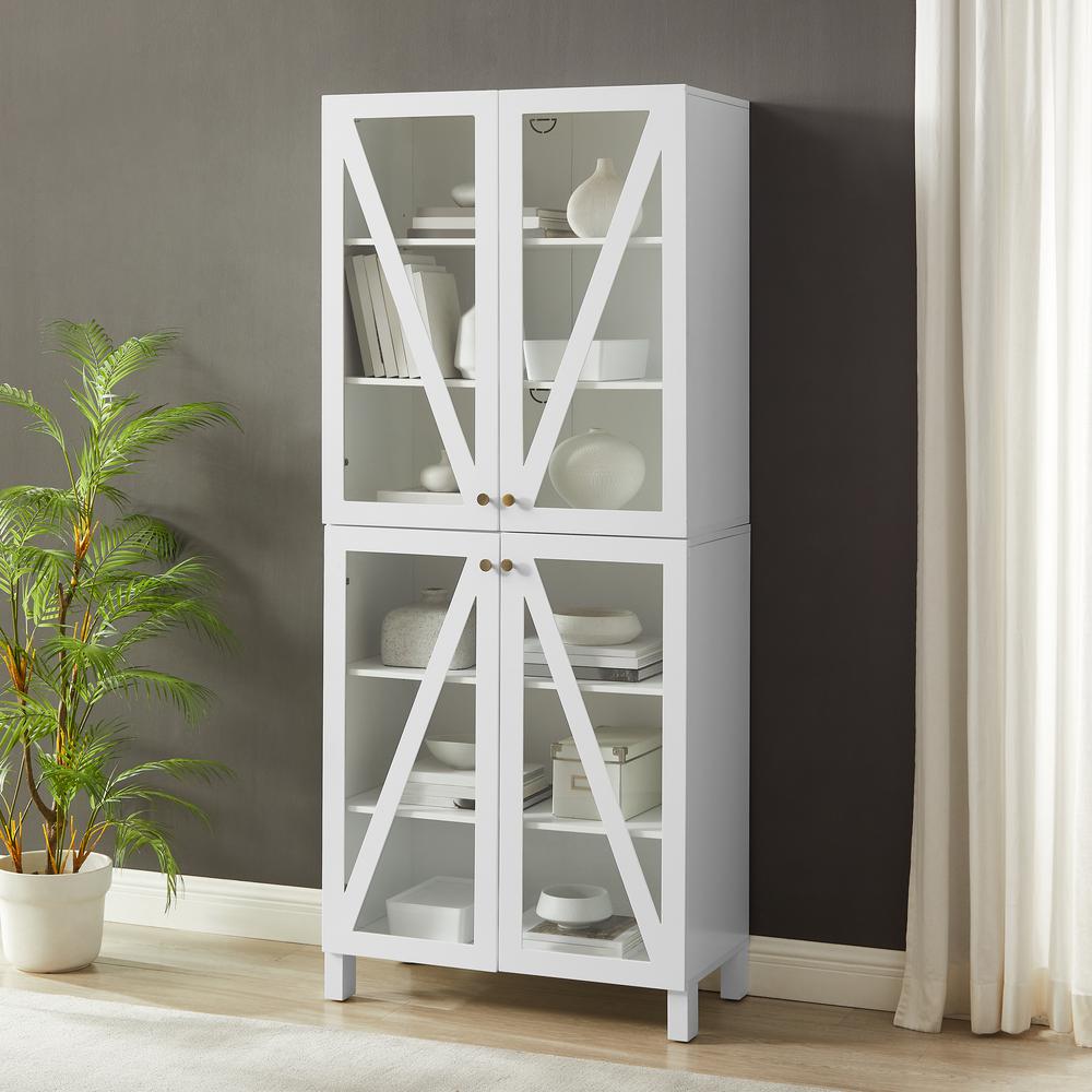 Cassai Tall Storage Pantry White - 2 Stackable Pantries. Picture 4