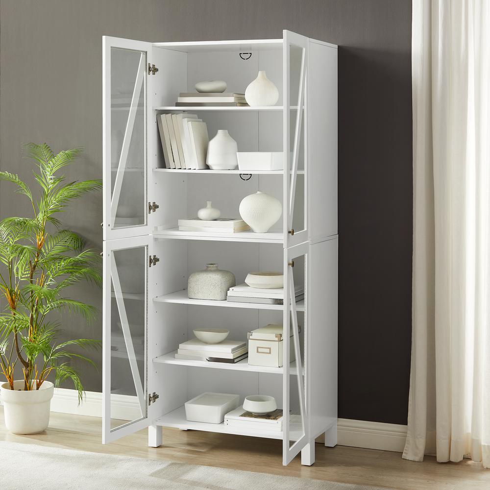 Cassai Tall Storage Pantry White - 2 Stackable Pantries. Picture 5