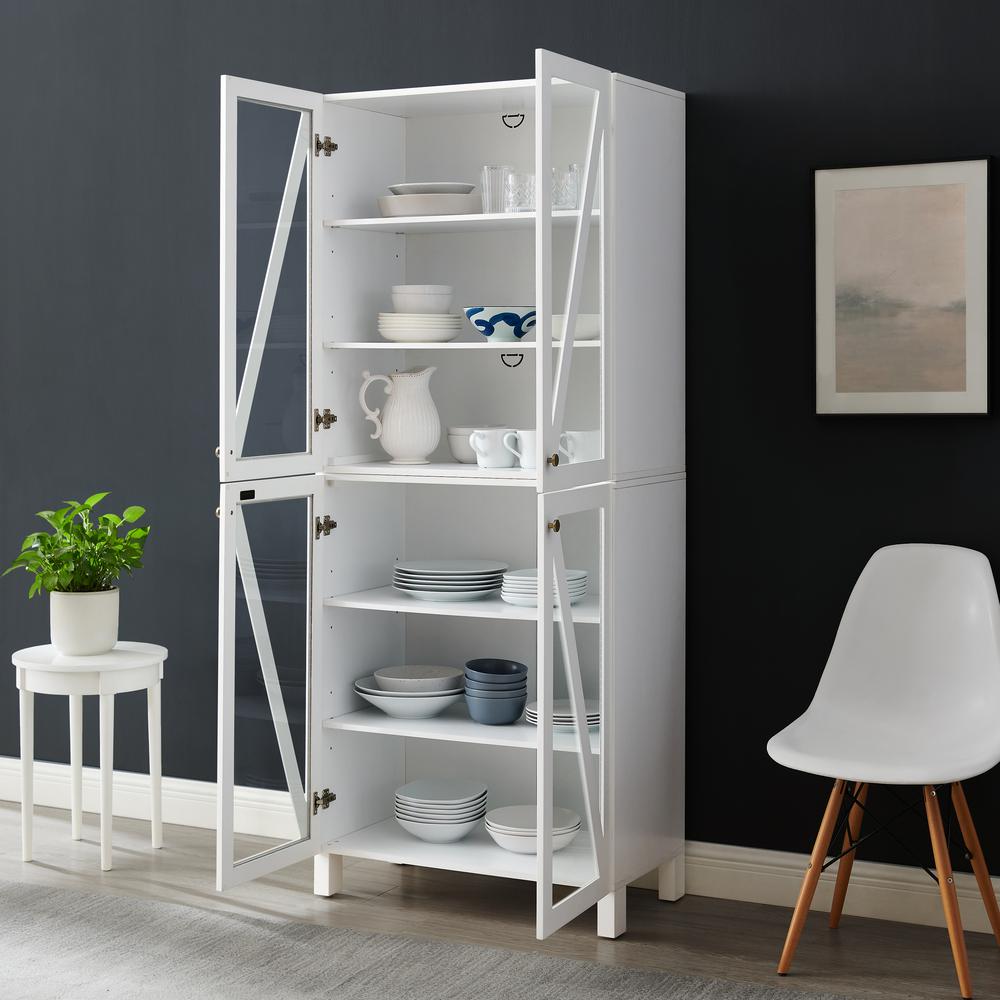Cassai Tall Storage Pantry White - 2 Stackable Pantries. Picture 8