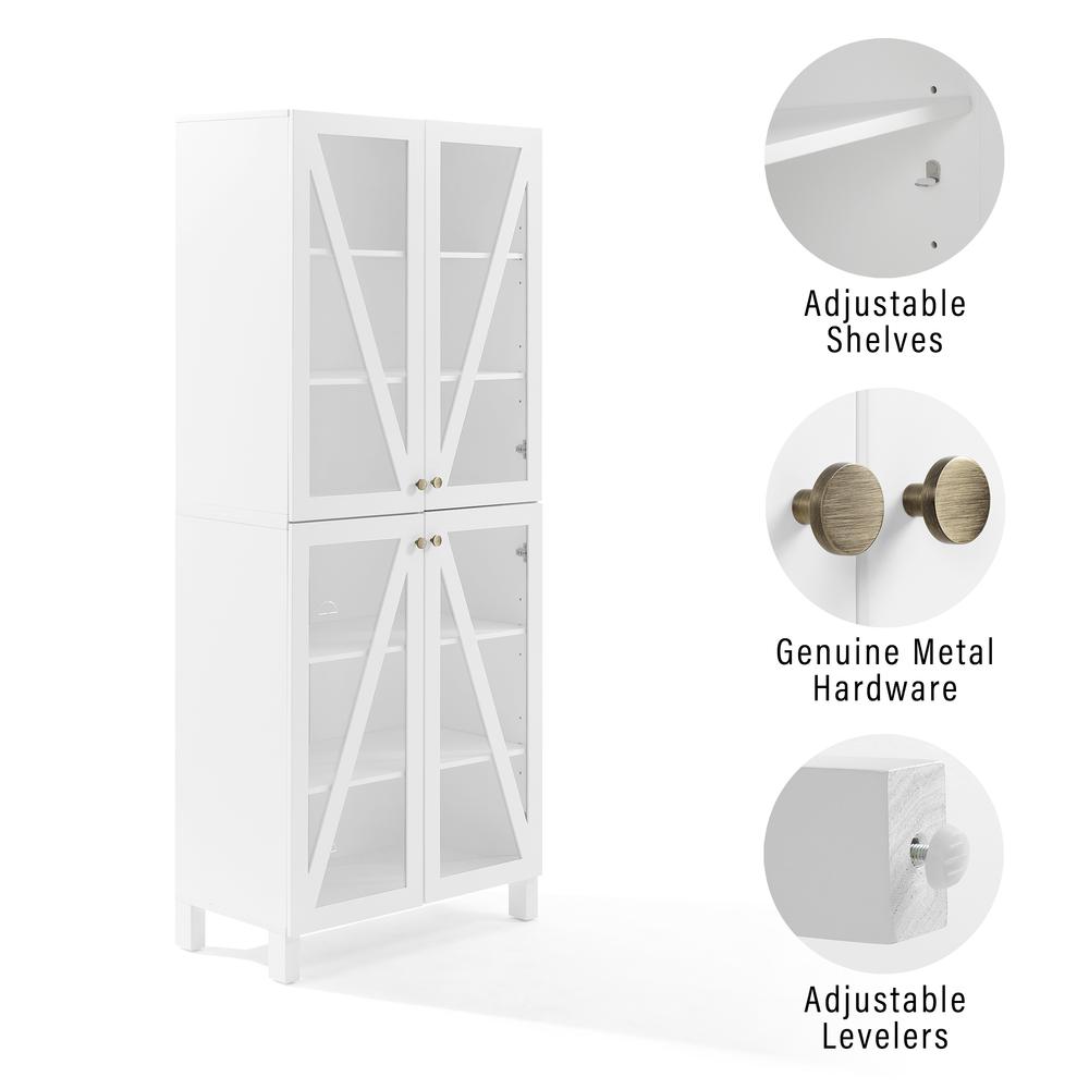 Cassai Tall Storage Pantry White - 2 Stackable Pantries. Picture 9