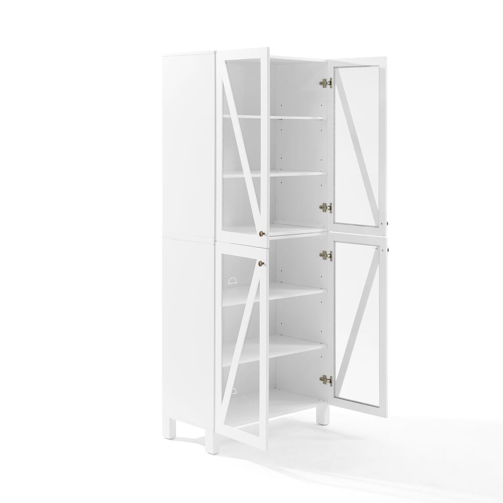 Cassai Tall Storage Pantry White - 2 Stackable Pantries. Picture 12