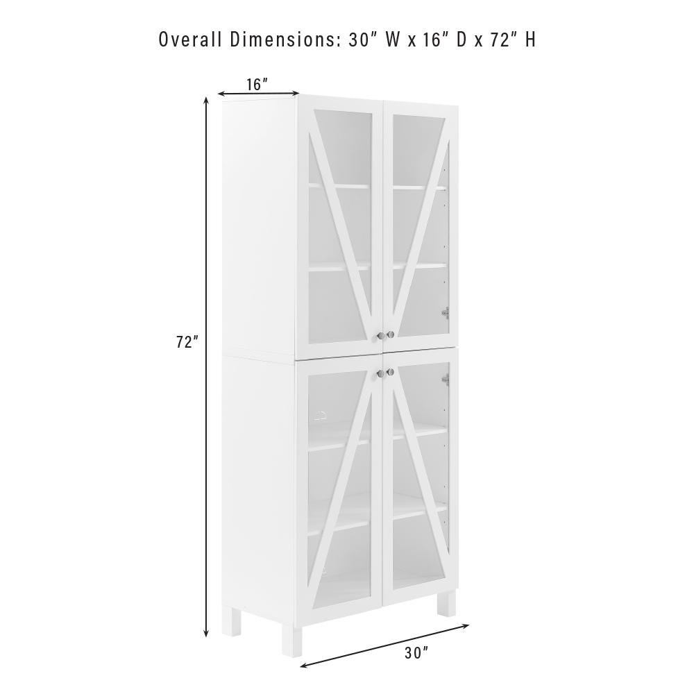 Cassai Tall Storage Pantry White - 2 Stackable Pantries. Picture 14