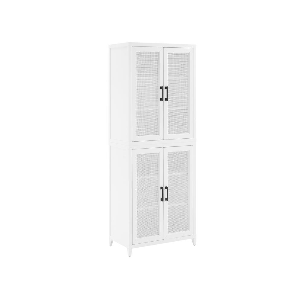 Milo Tall Storage Pantry White - 2 Stackable Pantries. Picture 8
