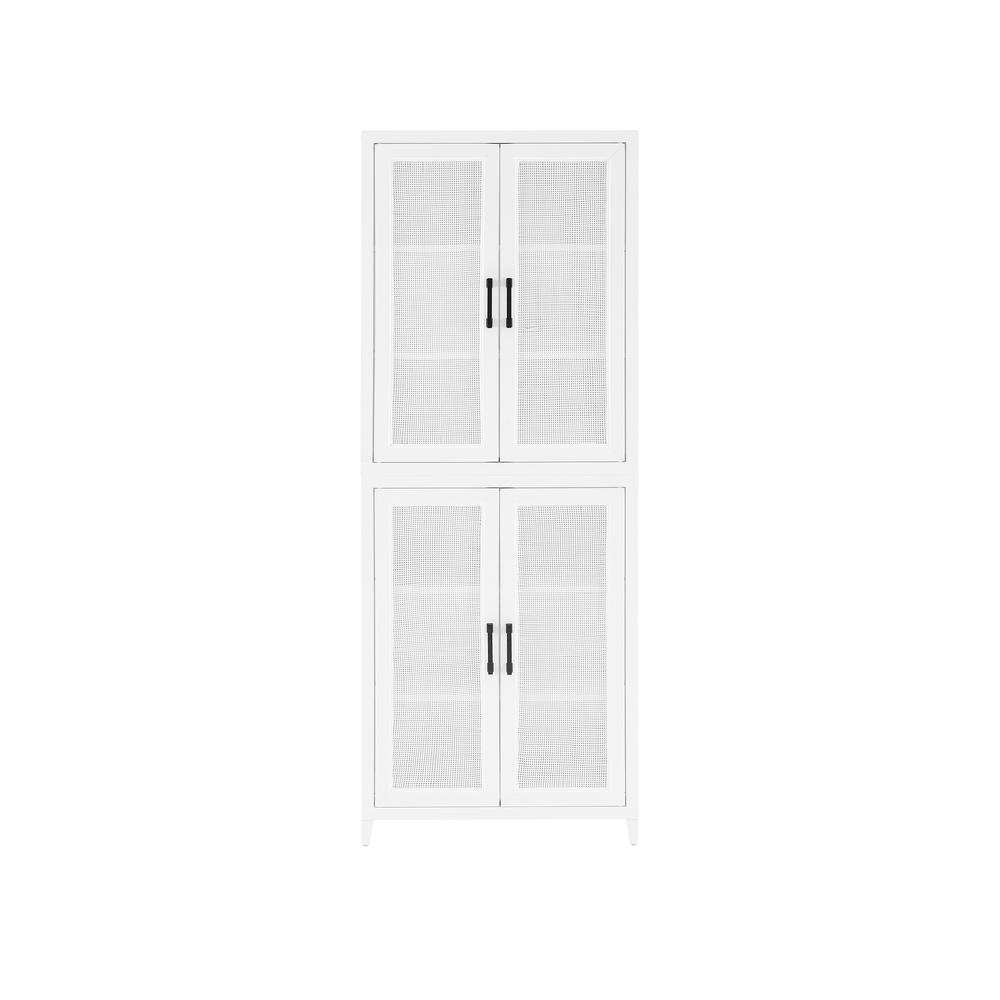Milo Tall Storage Pantry White - 2 Stackable Pantries. Picture 9