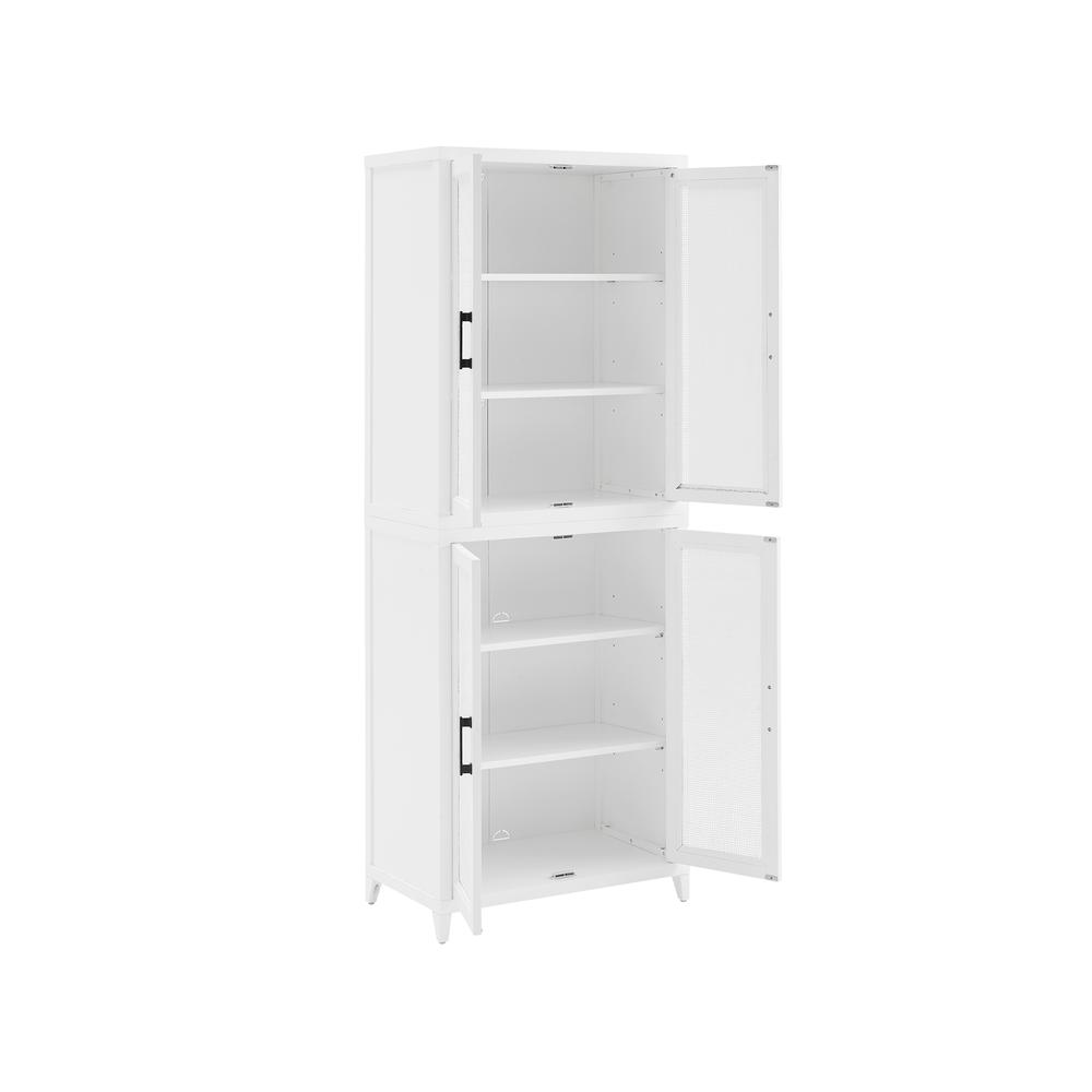 Milo Tall Storage Pantry White - 2 Stackable Pantries. Picture 10