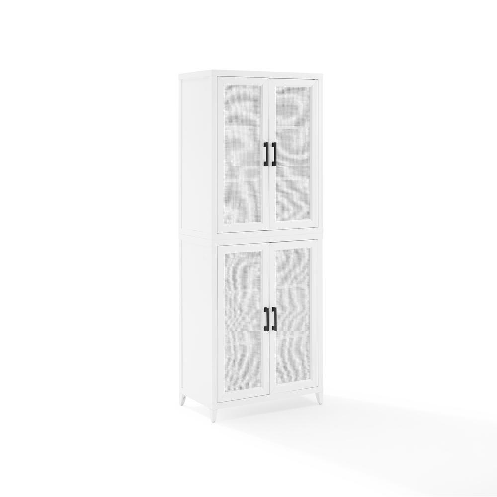 Milo Tall Storage Pantry White - 2 Stackable Pantries. Picture 14