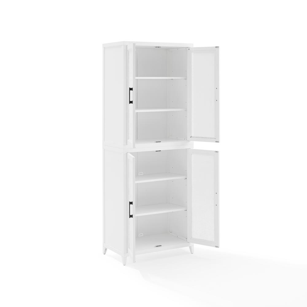 Milo Tall Storage Pantry White - 2 Stackable Pantries. Picture 16
