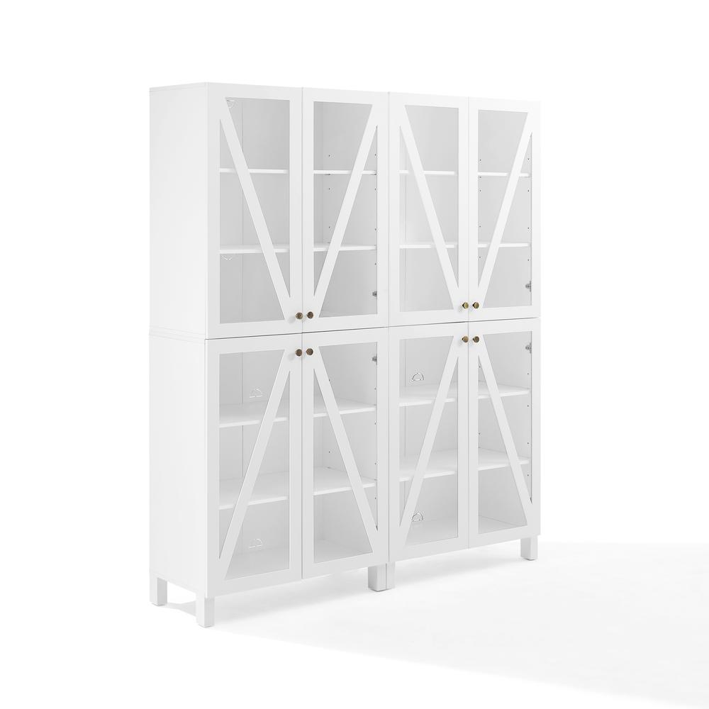 Cassai 2Pc Storage Pantry Set White - 2 Tall Pantries. Picture 1