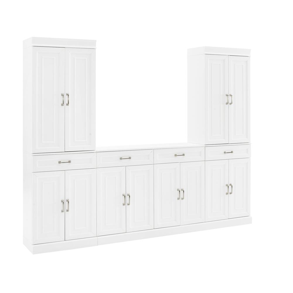 Stanton 3Pc Sideboard And Pantry Set White - Sideboard & 2 Pantries. Picture 1