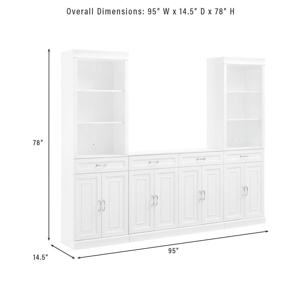 Stanton 3-Piece Sideboard And Storage Bookcase Set. Picture 5