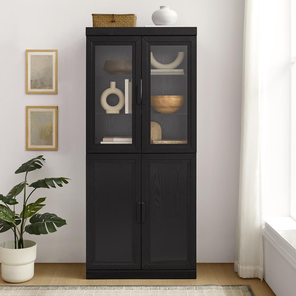 Essen Pantry Storage Cabinet With Glass Door Hutch. Picture 12