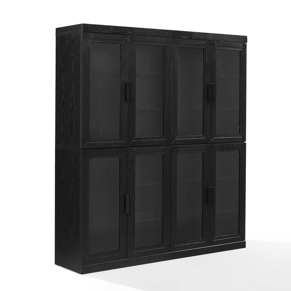 Essen 2Pc Glass Door Kitchen Pantry Storage Cabinet Set. Picture 1