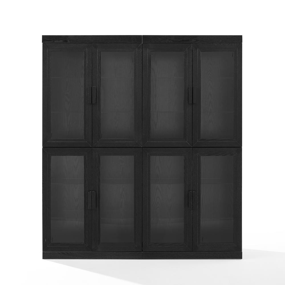 Essen 2Pc Glass Door Kitchen Pantry Storage Cabinet Set. Picture 2