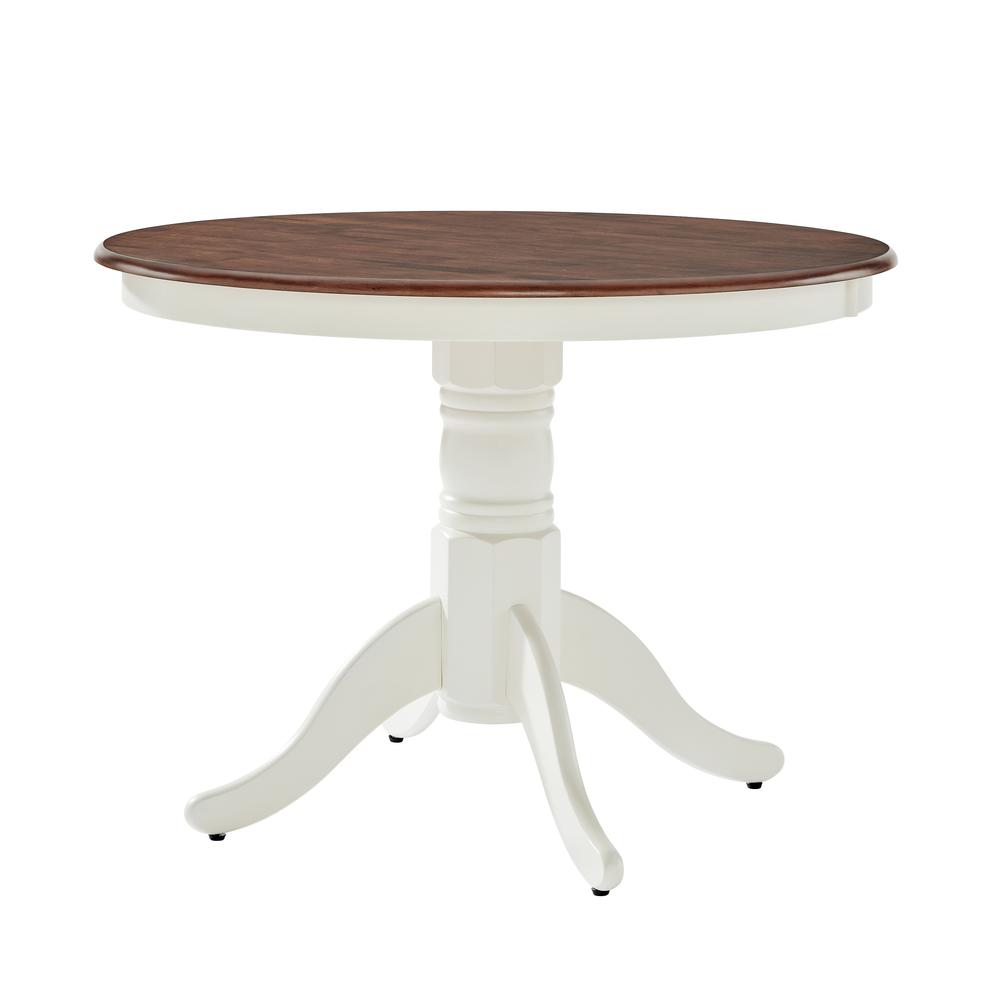 Shelby Round Dining Table Distressed White. Picture 2