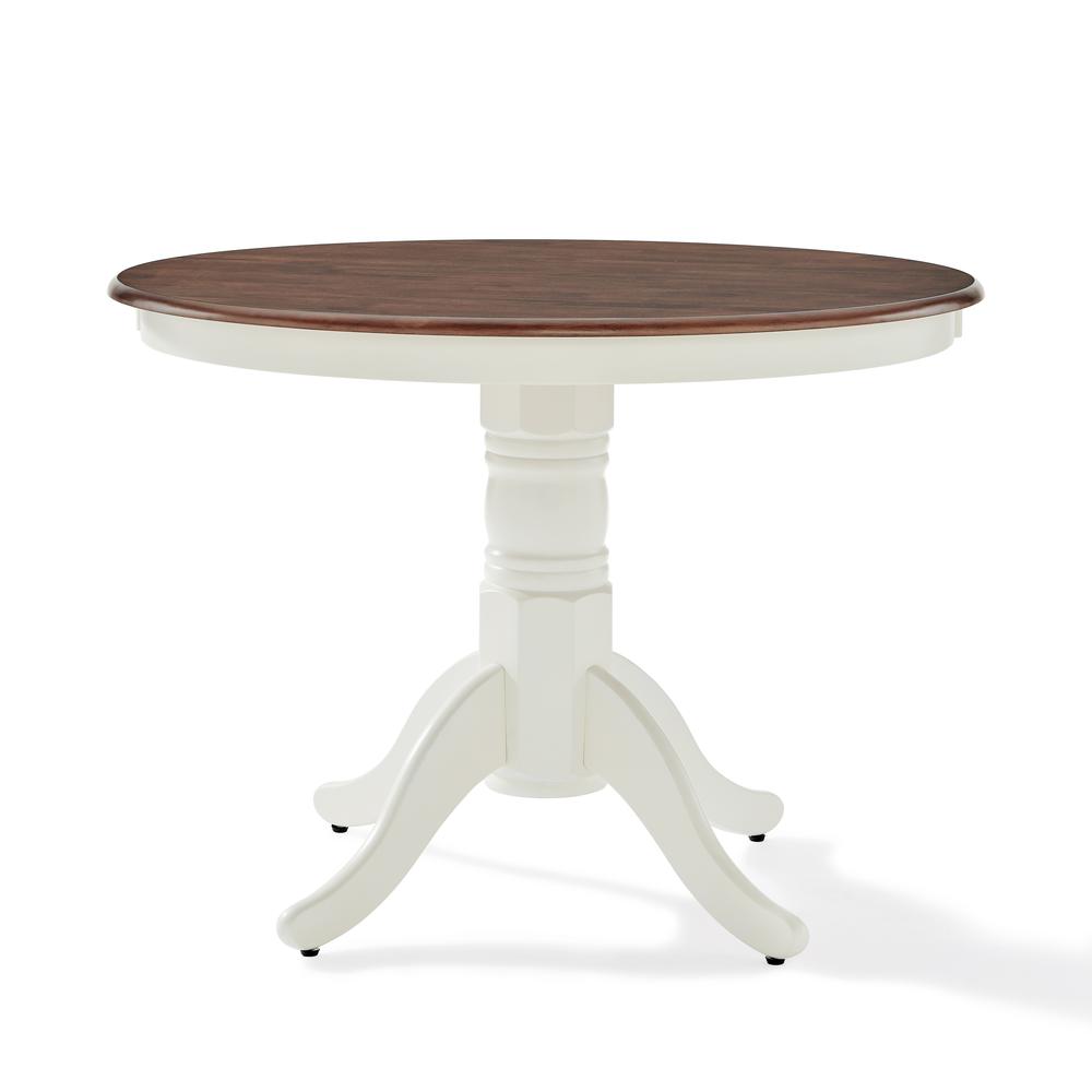 Shelby Round Dining Table Distressed White. Picture 5
