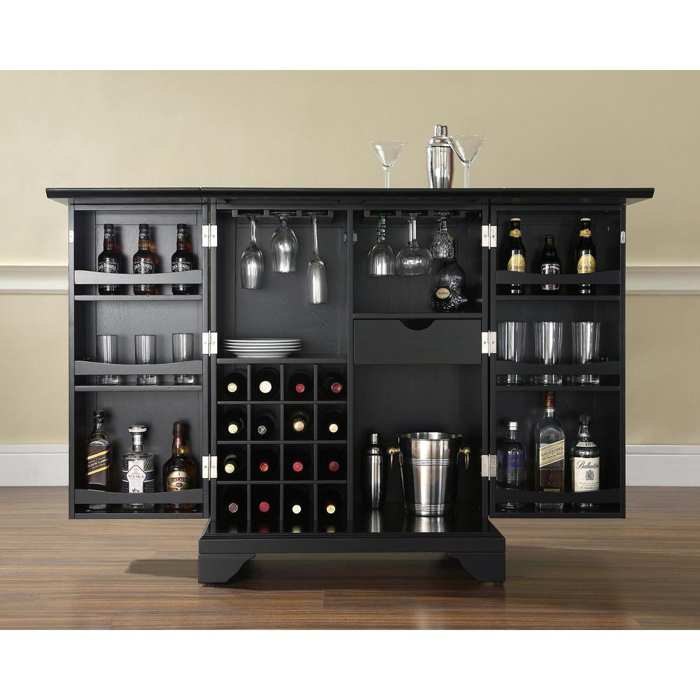 Lafayette Expandable Bar Cabinet Black. Picture 5