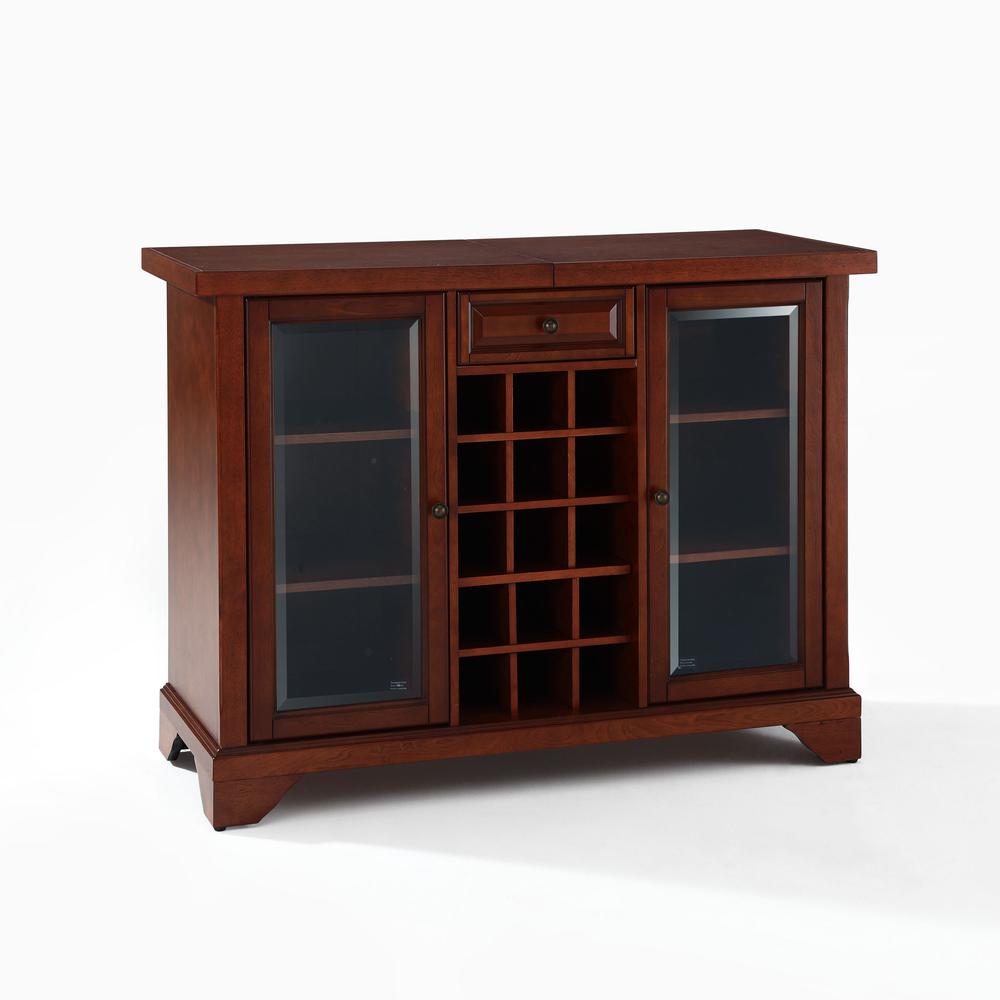 Lafayette Sliding Top Bar Cabinet Mahogany. Picture 1