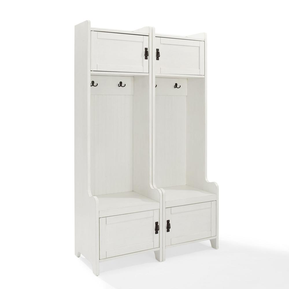 Fremont 2Pc Entryway Set Distressed White - 2 Hall Trees. Picture 1