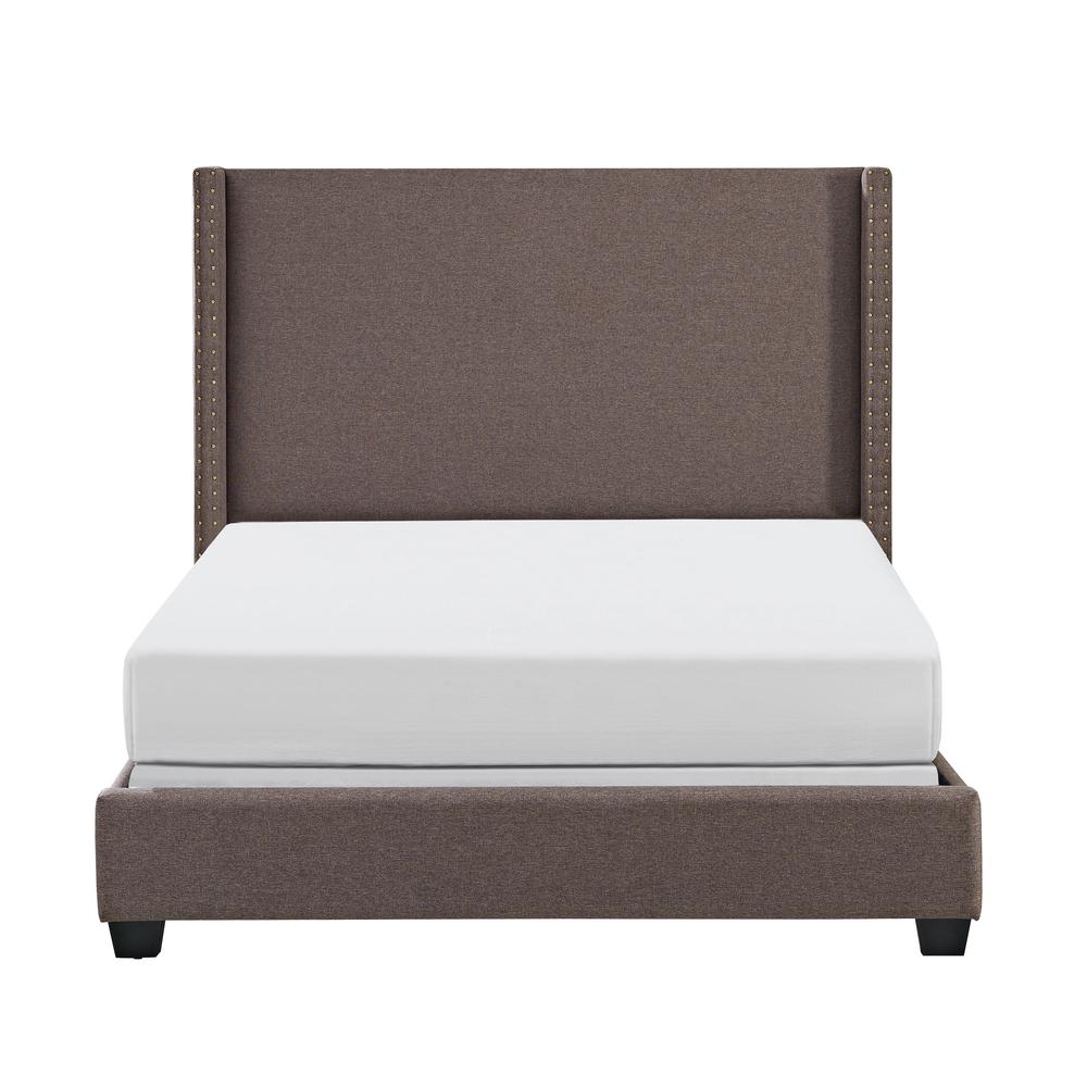 Casey Upholstered Queen Bed Bourbon - Headboard, Footboard, Rails. Picture 5