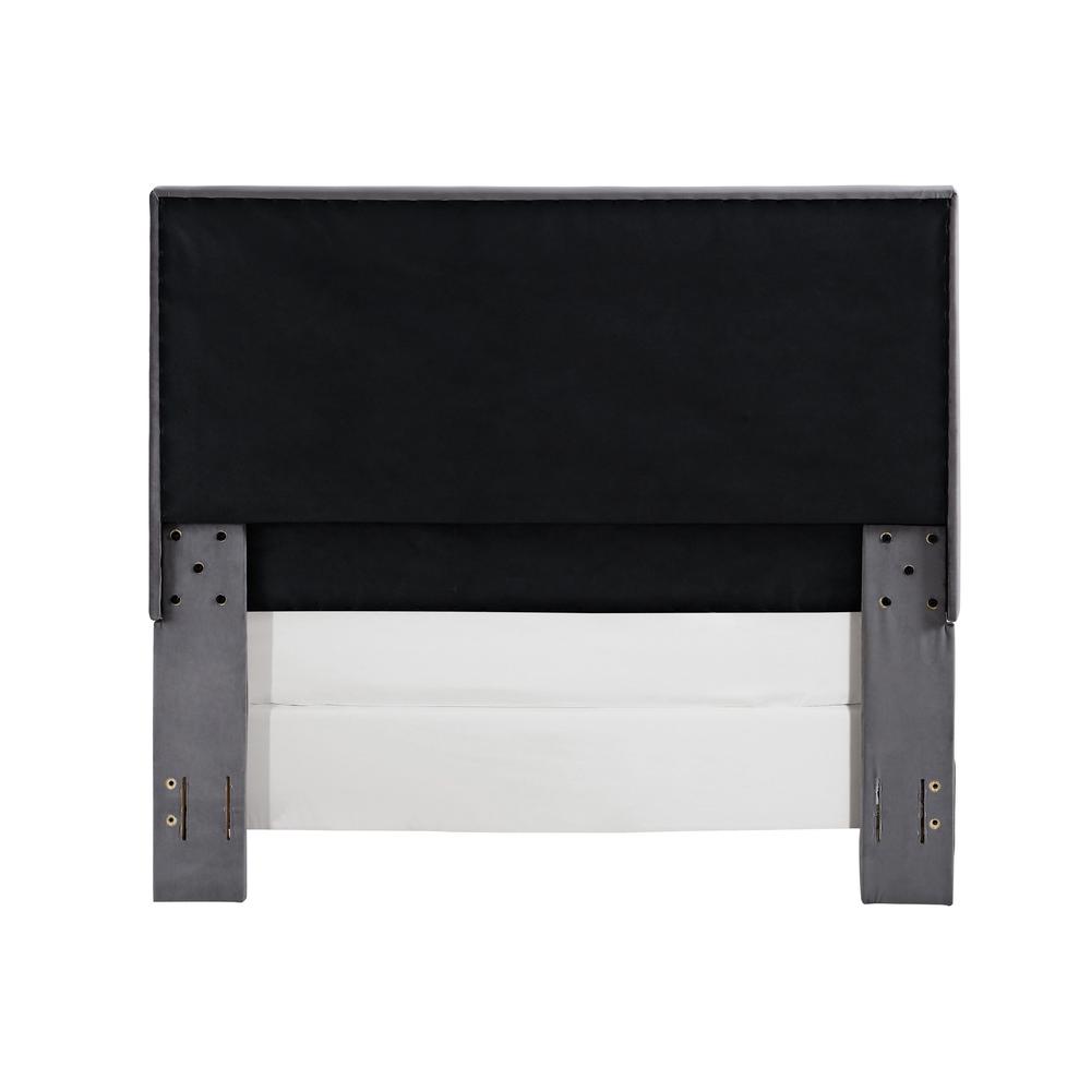Reston Upholstered King Bed Slate - Headboard, Footboard, Rails. Picture 4