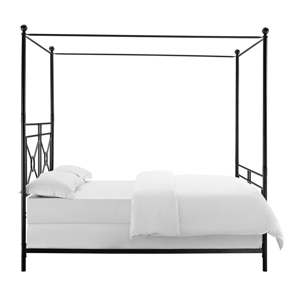 Montgomery Queen Canopy Bed Black - Headboard, Footboard, Finials, Rails, Canopy. Picture 5
