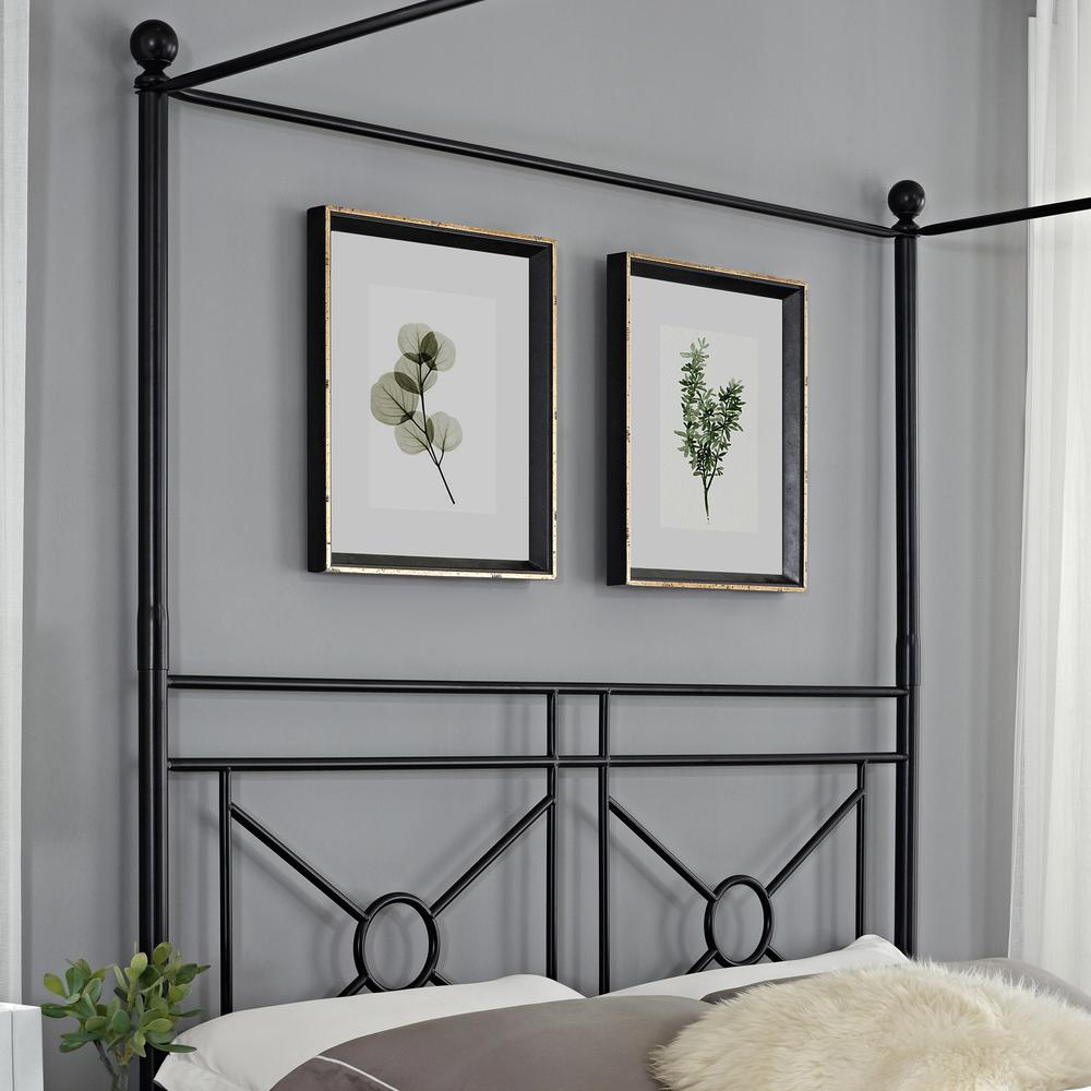Montgomery Queen Canopy Bed Black - Headboard, Footboard, Finials, Rails, Canopy. Picture 11