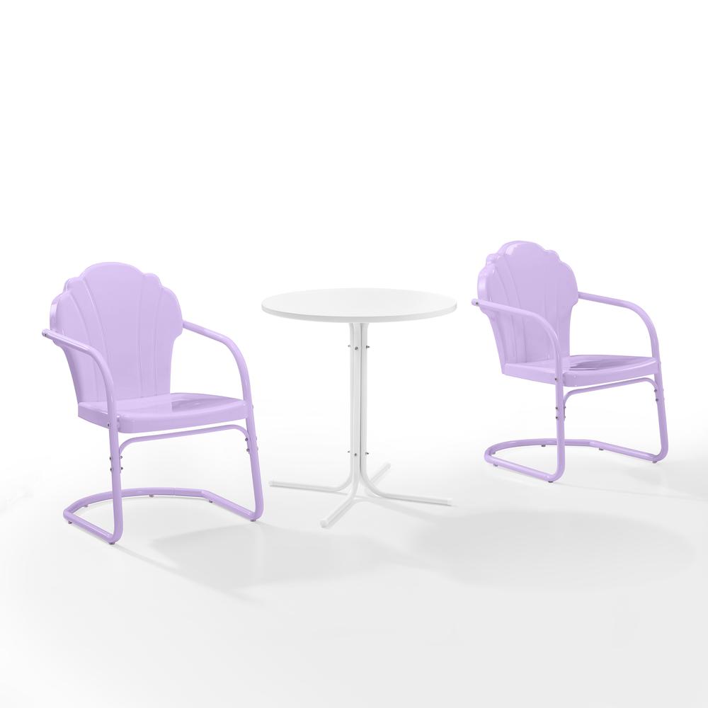 Tulip 3Pc Retro Outdoor Bistro Set- Bistro Table & 2 Chairs. Picture 1