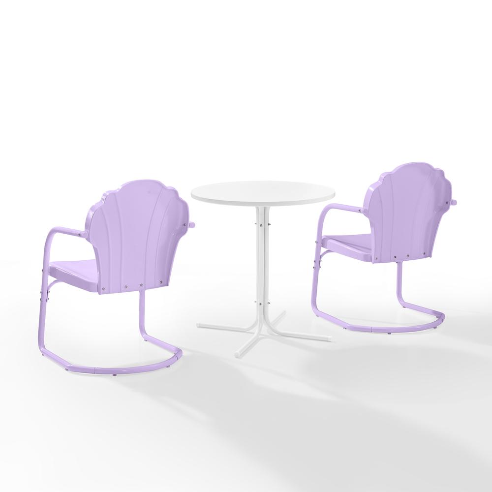 Tulip 3Pc Retro Outdoor Bistro Set- Bistro Table & 2 Chairs. Picture 3