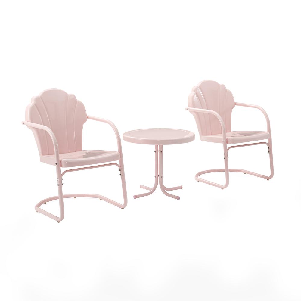 Tulip 3Pc Chat Set Pink - 2 Chairs, Side Table. Picture 4