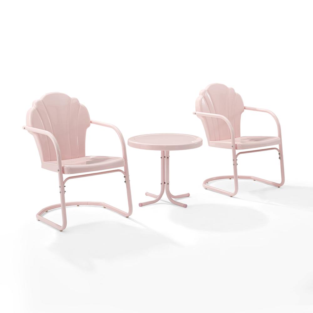 Tulip 3Pc Chat Set Pink - 2 Chairs, Side Table. Picture 1