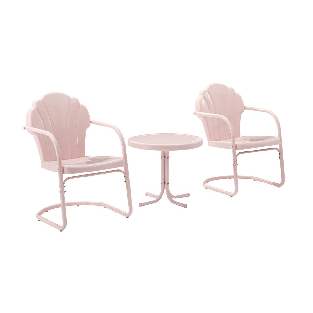 Tulip 3Pc Chat Set Pink - 2 Chairs, Side Table. Picture 7