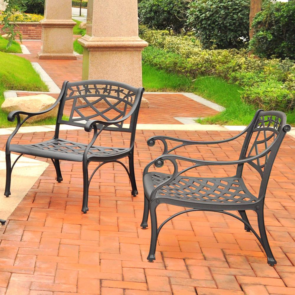 Sedona 2Pc Outdoor Chair Set Black - 2 Club Chairs. Picture 2