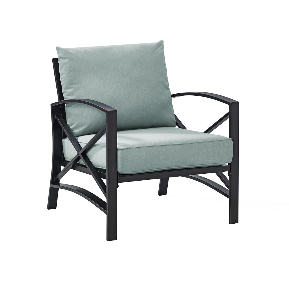 Kaplan Arm Chair Mist/Oil Rubbed Bronze. Picture 4