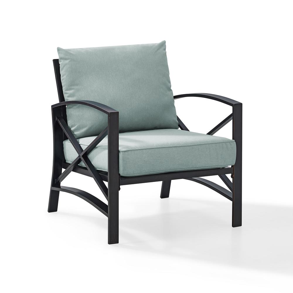 Kaplan Arm Chair Mist/Oil Rubbed Bronze. Picture 1